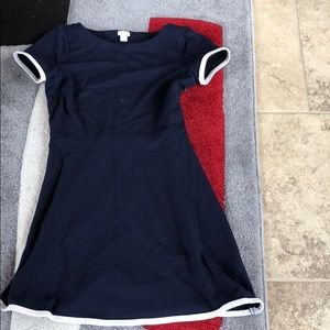 J crew flare dress with short sleeve